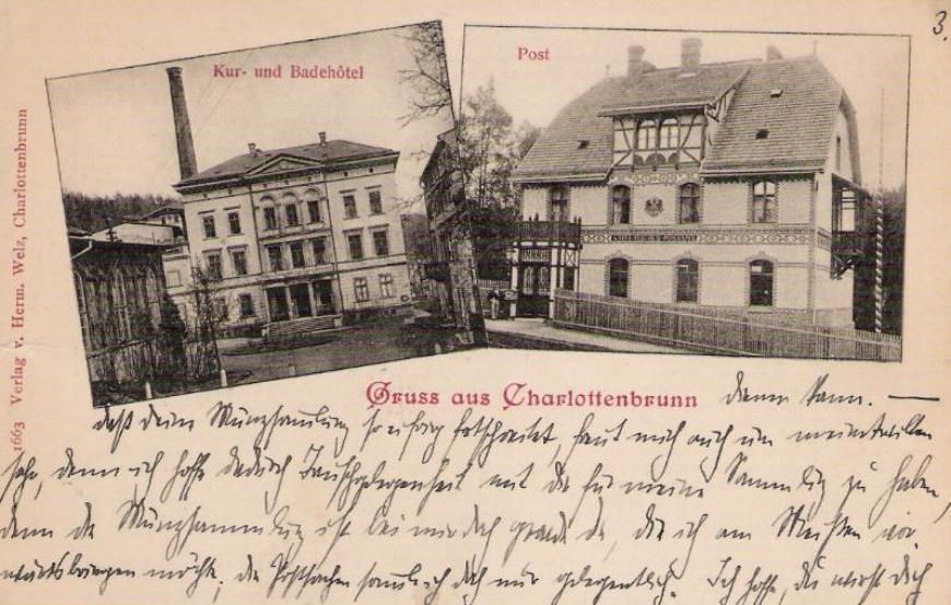 fot. Pocztówka z pocztą (lata 1905-1910)