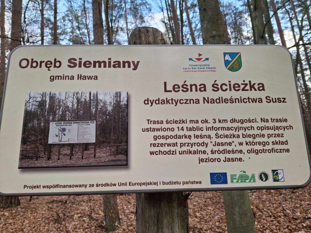 Tablica Leśna ścieżka