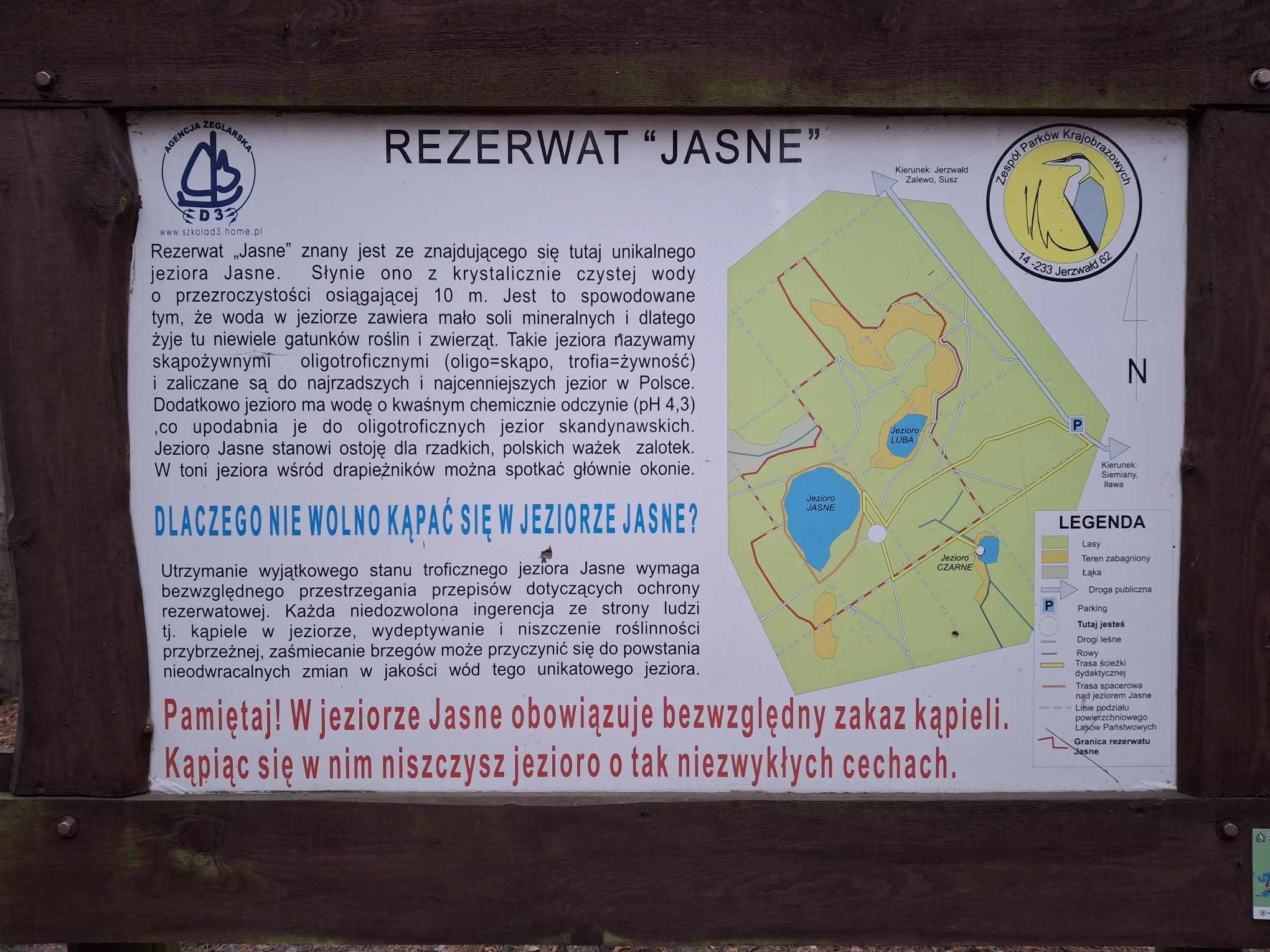 Tablica Rezerwat Jasne